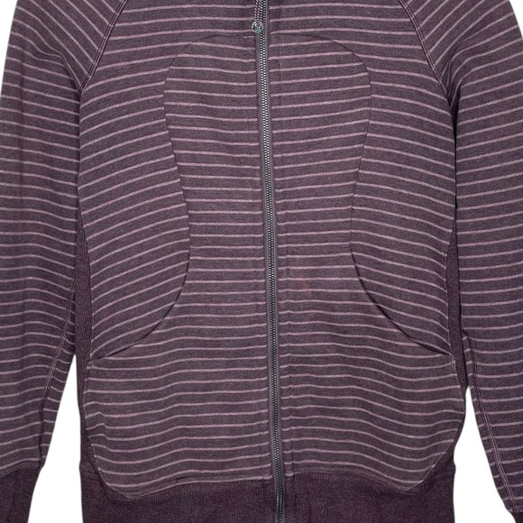 lululemon Scuba Hoodie *Classic Cotton Fleece Parallel Stripe Misty Merlot - Picture 14 of 16